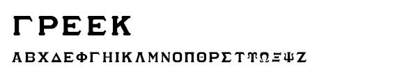 Greek font
