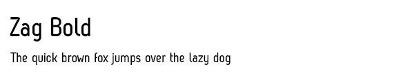 Zag Bold font