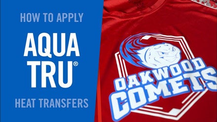 how to apply AquaTru water-based screen printed transfers