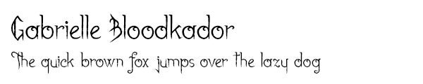 Gabrielle Bloodkador font