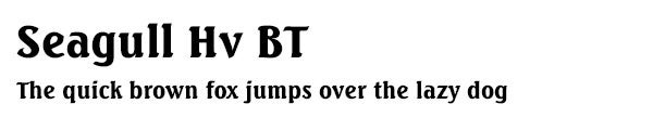 Seagull Hv BT font