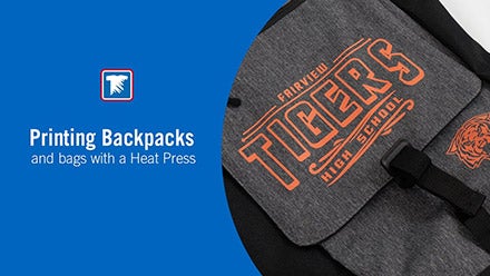 printing backpacks with a heat press