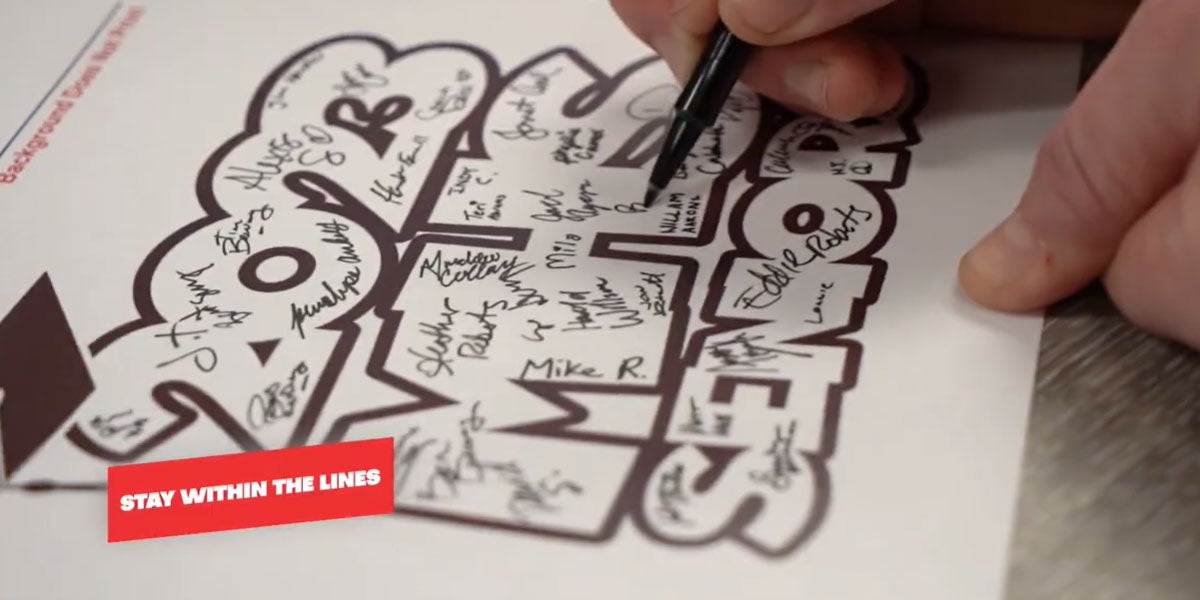 signing a signature layout