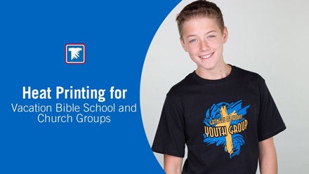 heat printing for church groups and vacation Bible school