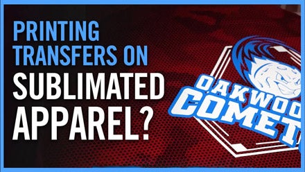 heat printing transfers on sublimated apparel