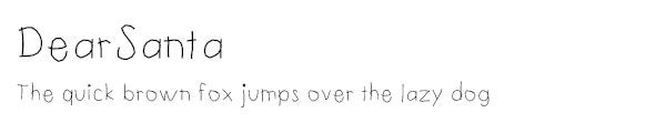 DearSanta font