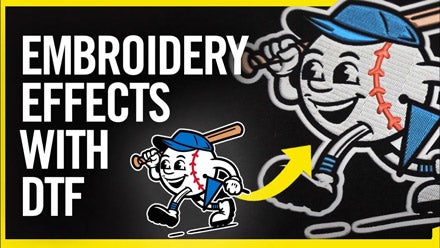 embroidery effects with dtf transfers