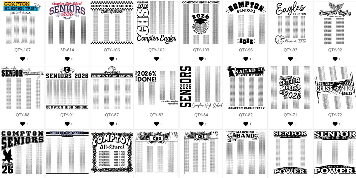 custom shirt designs for class name lists