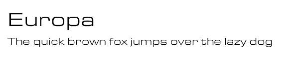 Europa font