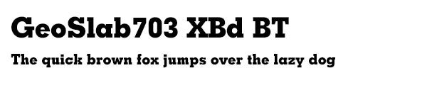 GeoSlab703 XBd BT font