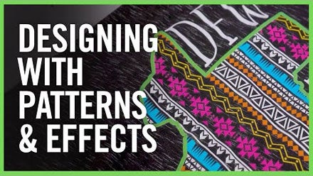 designing with patterns and effects in Easy View online designer