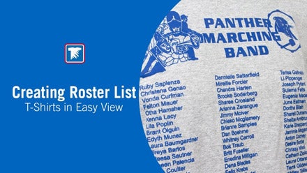 Add a Team Roster to Custom Printed Shirts