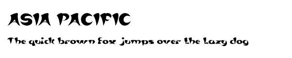 ASIA PACIFIC font