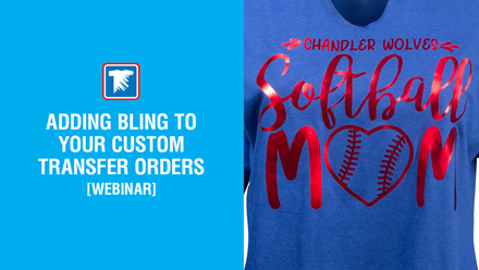 adding bling to your custom transfers orders