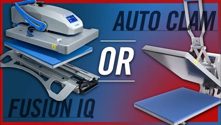 heat press comparison Fusion IQ vs Auto Clam
