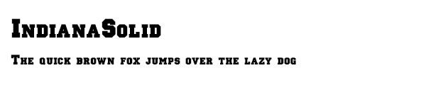 IndianaSolid font