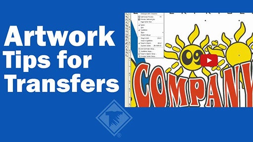 artwork tips for transfers