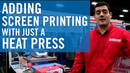 adding screen printing with just a heat press
