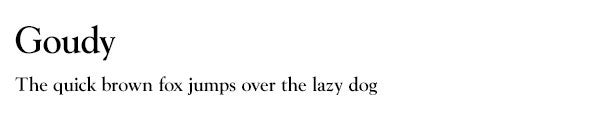 Goudy font