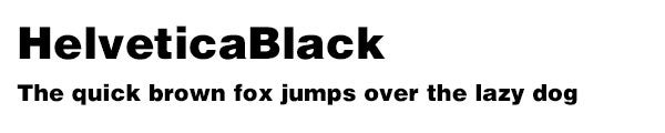 HelveticaBlack font
