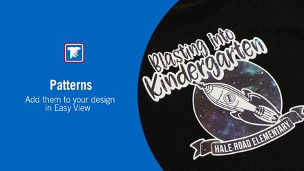 Add patterns to your t-shirt designs