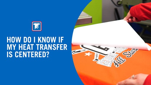 how to center a heat applied transfer