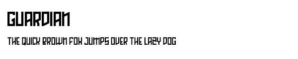 GUARDIAN font