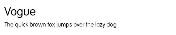 Vogue font