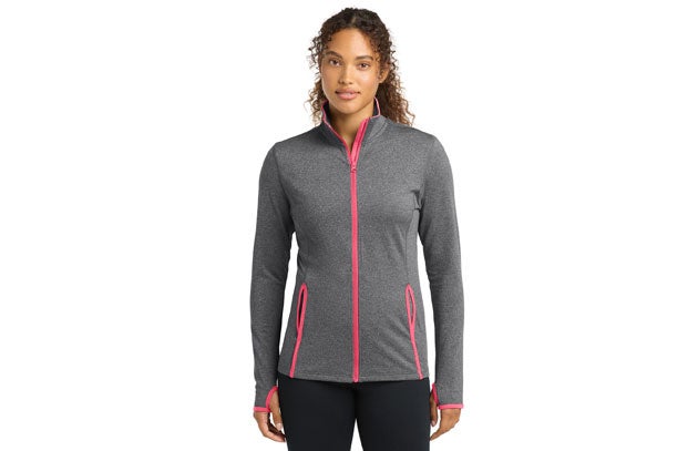 Sport-Tek® Women's Sport-Wick® Stretch Contrast Full-Zip Jacket. LST853