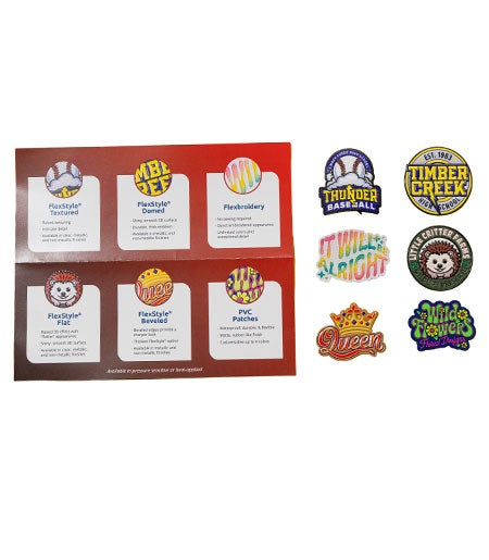 sample patches of FlexStyle and PVC