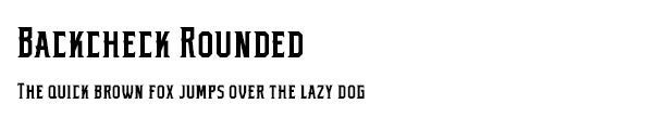 Backcheck Rounded font
