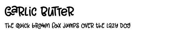 Garlic Butter font