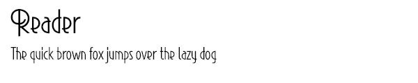 Reader font
