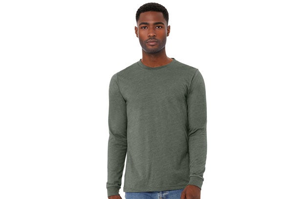 BELLA+CANVAS® Unisex Heather CVC Long Sleeve Tee BC3501CVC