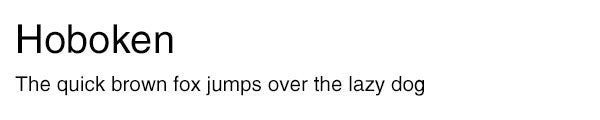 Hoboken font