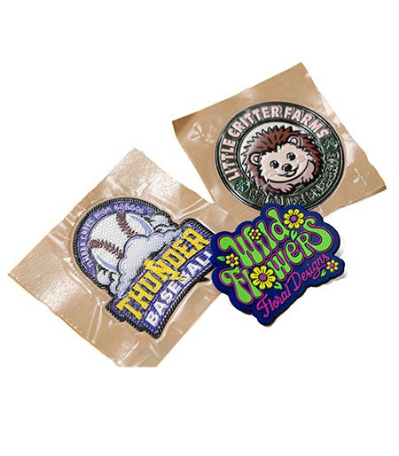 patch samples with pressure sensitive backing