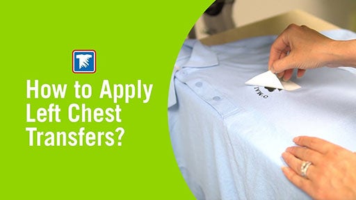 how to apply left chest transfer on a shirt