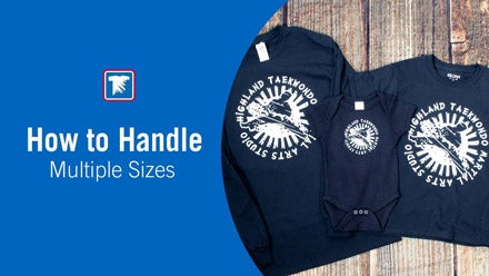 how to handle multiple shirt sizes when printing