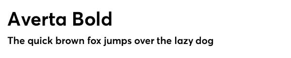 Averta Bold font