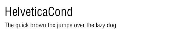 HelveticaCond font