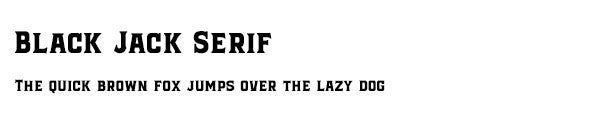 Black Jack Serif font
