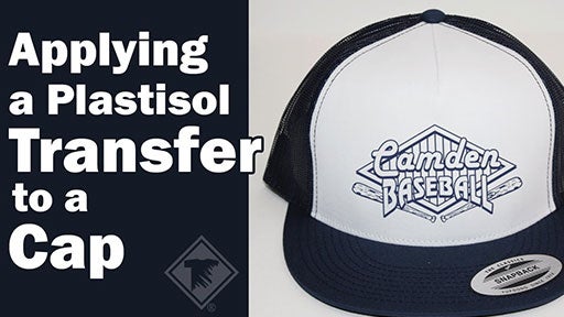 applying a heat transfer to a cap