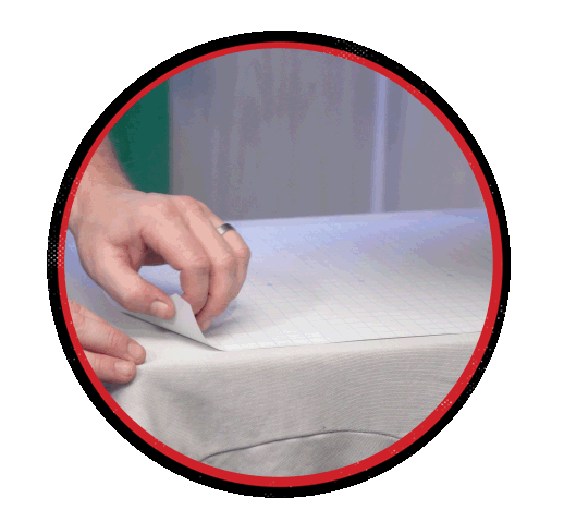 hot peel screen printed transfer