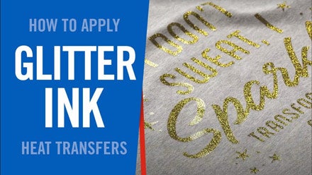 how to apply glitter screen printed transfers