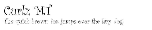 Curlz MT font