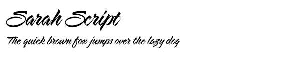 Sarah Script font