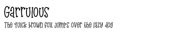 Garrulous font