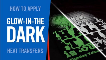 how to apply Glow-in-the-Dark heat transfers
