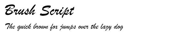 Brush Script font