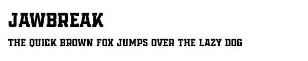 Jawbreak Slab Cut font